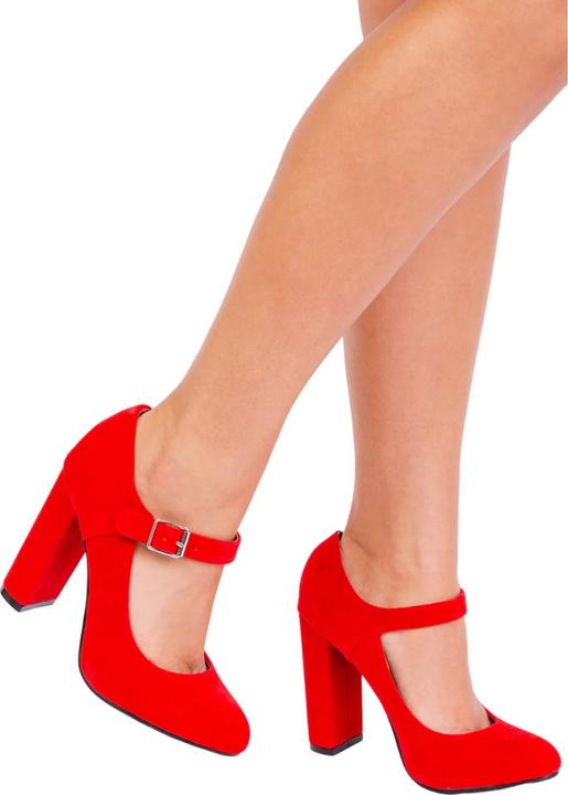 Actual product image Where's That From Womens/Ladies Michelle Suede High Block Heel Pumps (41)