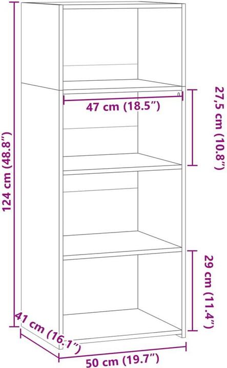 Actual product image VidaXL Highboard (50 x 41 x 124 cm)