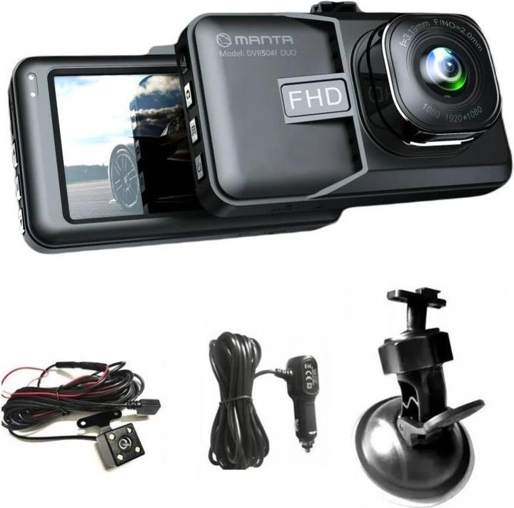 Produktbild Manta DVR504F DUO Black (Akku, FHD+)