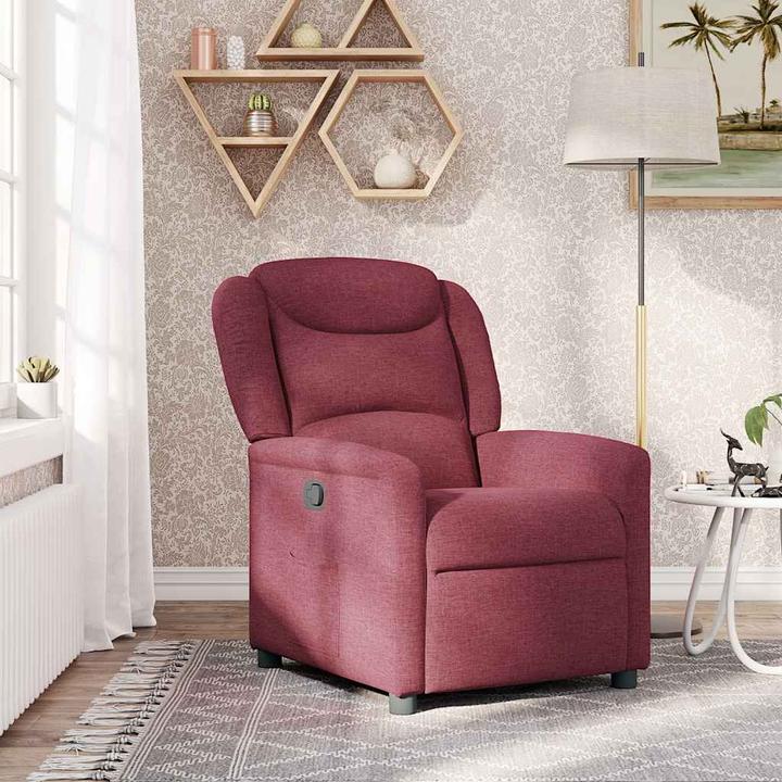 Immagine prodotto VidaXL Poltrona massaggiante Tessuto rosso vino Poltrona massaggiante TV