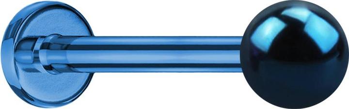 Produktbild Star Piercing Micro Labret Innengewinde dunkelblau mit Kugel (ohne Messing, Titan G23)
