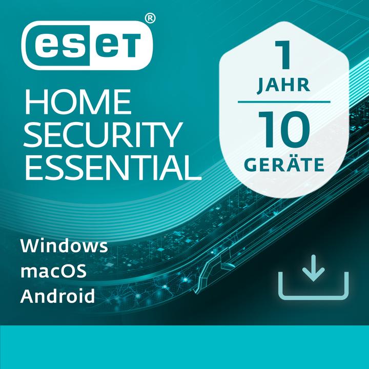 Image du produit ESET Home Security Essential 10U1Y Download Code (1 Utilisateur, 10 Périphériques/Utilisateurs, 12 mois)