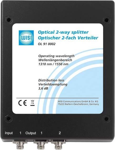 WISI 74392 - Kabelsplitter - Schwarz - FC/PC - 114 mm - 20 mm - 157 mm