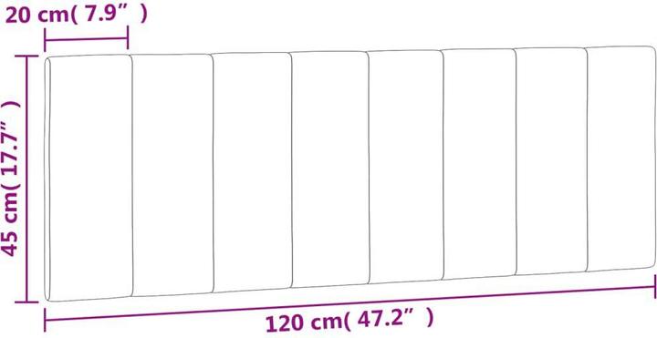 Produktbild VidaXL Kopfteil Kissen Polster Kopfteilkissen Kopfkissen Kopfpolster Rosa 120cm (120 x 3 x 45 cm)