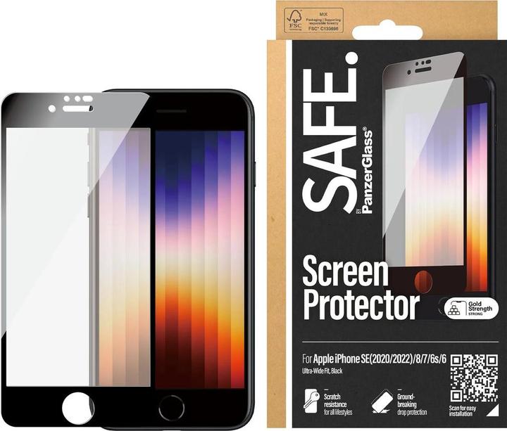 Image du produit Safe. Protection d'écran Case Friendly iPhone 6/6s/7/8/SE (2020/2022) (1 pièce(s), Apple iPhone 6s, Apple iPhone 7, Apple iPhone 6, Apple iPhone 8, Apple iPhone SE (3ème génération), Apple iPhone SE (2ème génération))