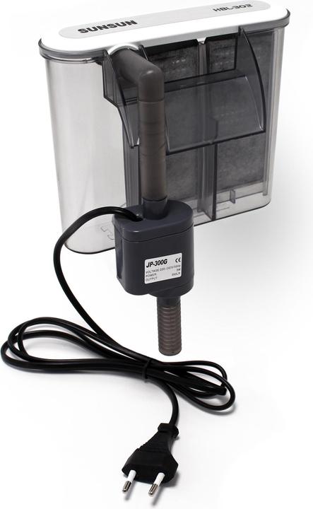 SunSun HBL-302 Hang on Filter Aquarium Anhängefilter 350l/h für Aquarien bis 20l (20 l, Salzwasser, Süsswasser)