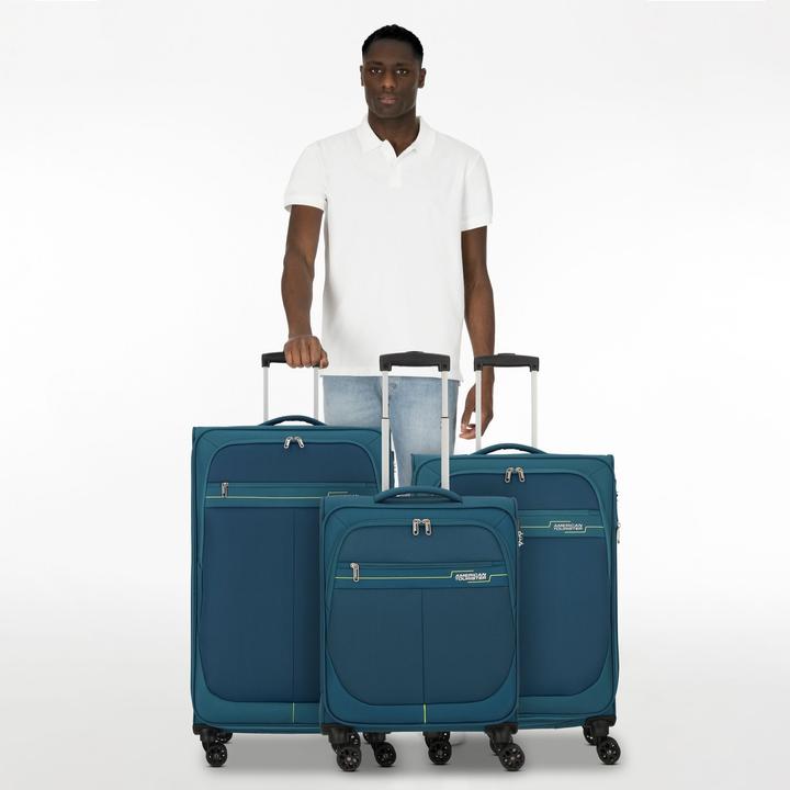 Actual product image American Tourister Deep Dive 4 Rollen Kofferset 3-teilig mit Dehnfalte (217 l, XL (from 140l))