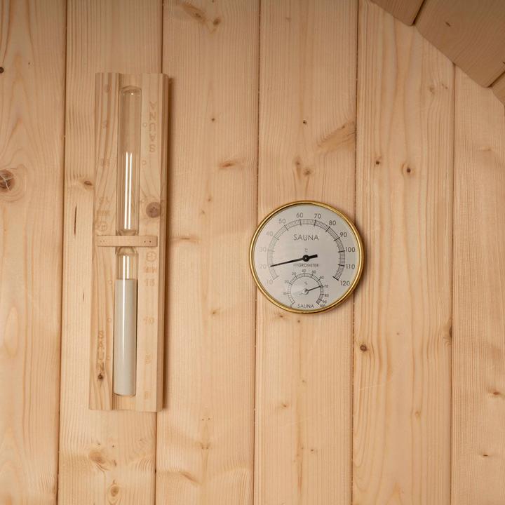 Produktbild Home Deluxe Outdoor Sauna Fasssauna AQUILA M - 195 x 120 cm für 2 Personen - Sauna mit 3,6kW Ofen (Plug & Play 3,6 KW interne Steuerung)