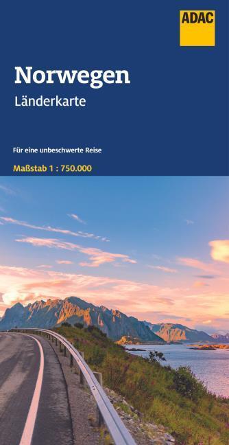 Actual product image Adac Country map Norway 1:750,000
