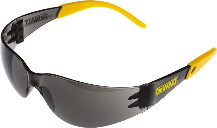 Actual product image DeWalt PROTECTOR safety glasses lens gray, scratch resistant with UV protection