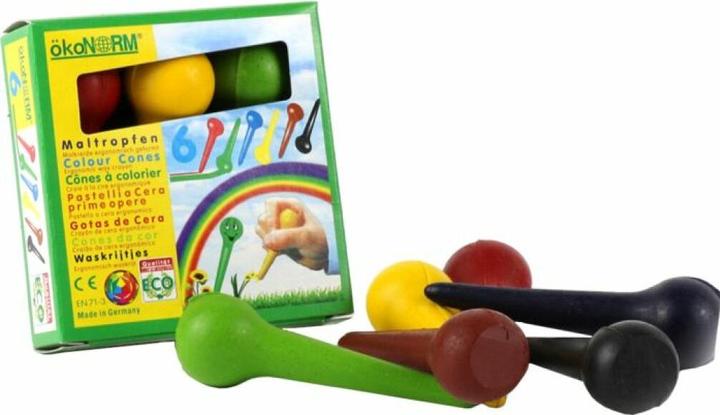 Produktbild ÖkoNorm Maltropfen (Grün, Rot, Blau, Gelb, Schwarz, 6 x)
