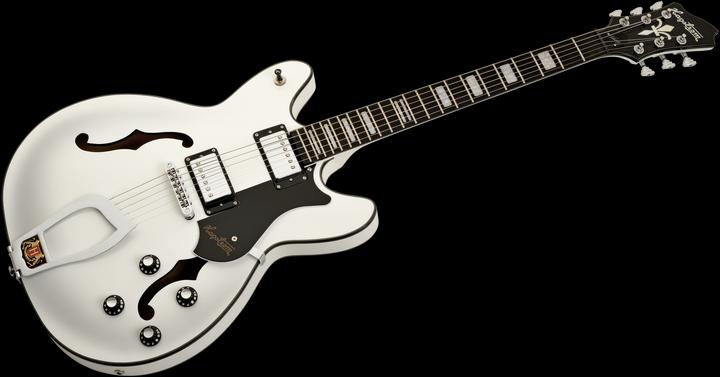 Actual product image Hagstrom Electric Guitar, Viking, White (Electric guitar, Maple)