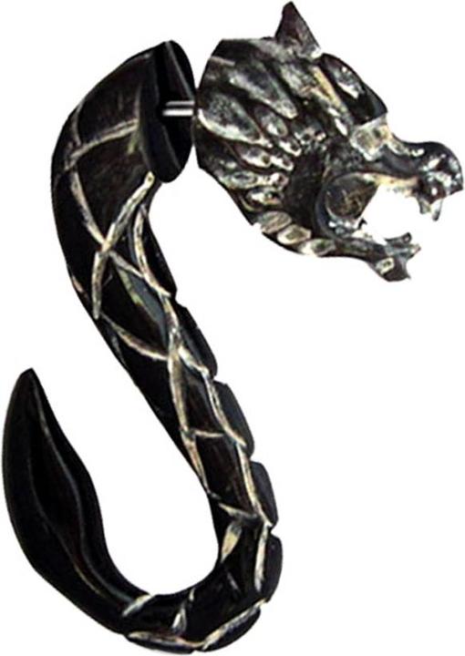 Star Piercing Fake Spirale Haken Drache aus Horn (Organisch, ohne Messing)