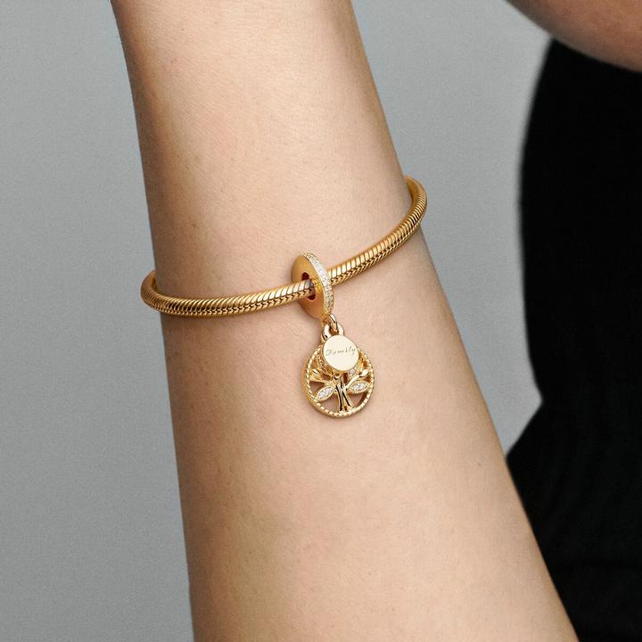 Image du produit Pandora Charm arbre généalogique Shine Sparkling (Plaqué or, Argent massif, Avec pierre(s))