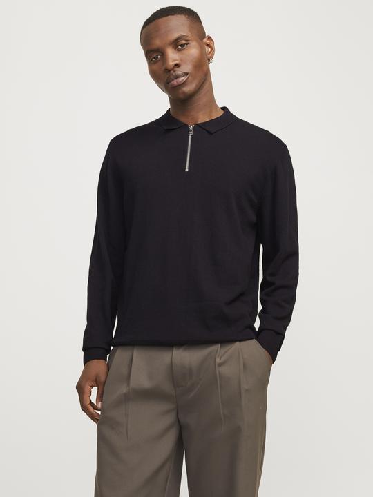 Actual product image Jack & Jones Jjeemil Knit Polo Half Zip Ls Noos (XL)