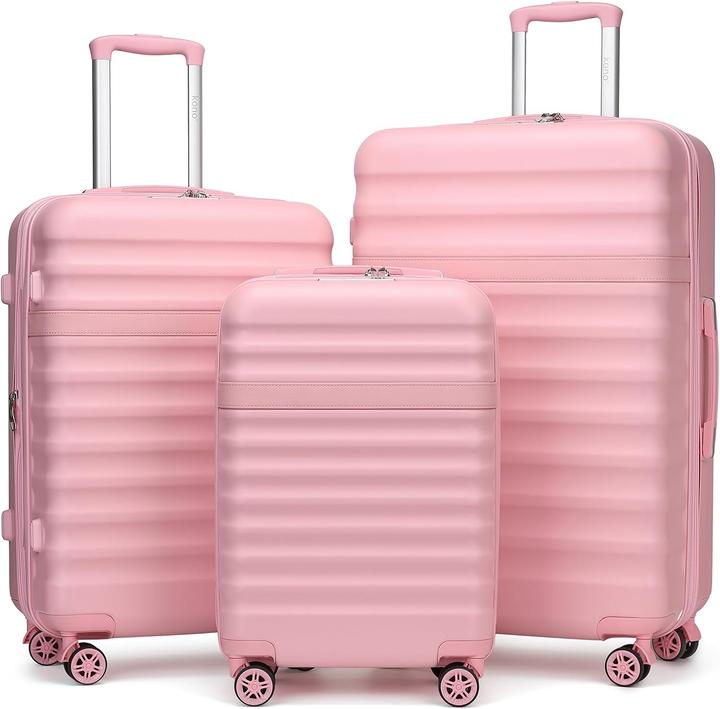 Produktbild Kono 3-teiliges Hartschalenkoffer-Set mit TSA-Schloss (108 l, Handgepäck (bis 50l), M (50 - 90l), L (90 - 115l))