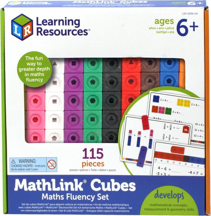 Image du produit Learning Resources Jeu de cubes emboîtables MathLink - Je maîtrise les maths (Espagnol, Français, Allemand, Néerlandais)
