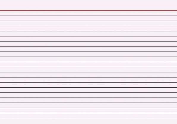 Actual product image Index card DIN A5 landscape lined red 100 pcs./pack. (A5, 180 g/m²)