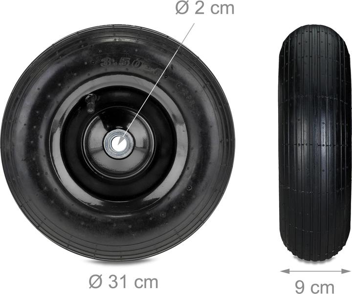 Image du produit Relaxdays Roue de brouette