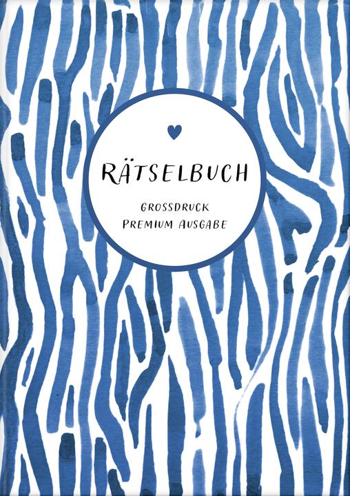 Produktbild Deluxe Rätselbuch/Rätselblock mit extra grossem Druck für Erwachsene und Senioren/Rentner im DIN (Deutsch, Sophie Heisenberg, Pechschwarz, 2021)