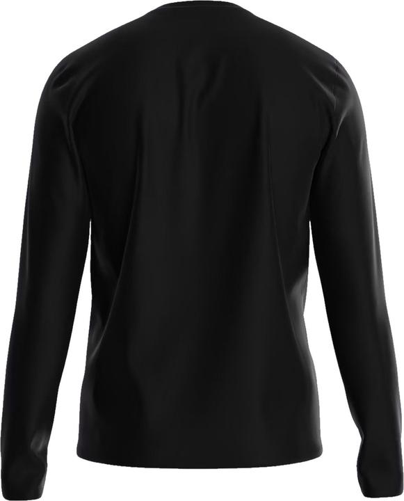 Actual product image Guess Herren CN LS ORIGINAL Logo Shirt, Schwarz/Hellrot/Weiss, XL (XL)