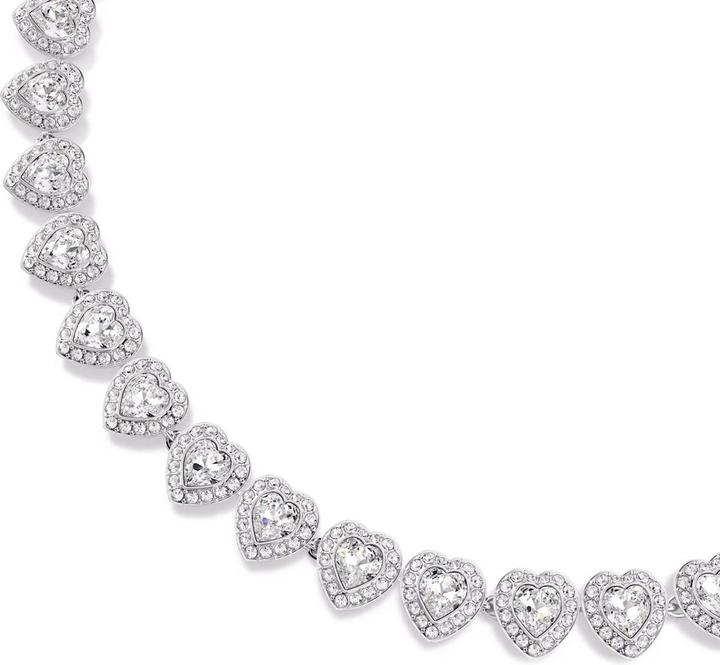 Immagine prodotto Swarovski x Ariana Grande Tennis Halskette Verschiedene Schliffe Herz Weiss Rhodiniert (Metallo Swarovski)
