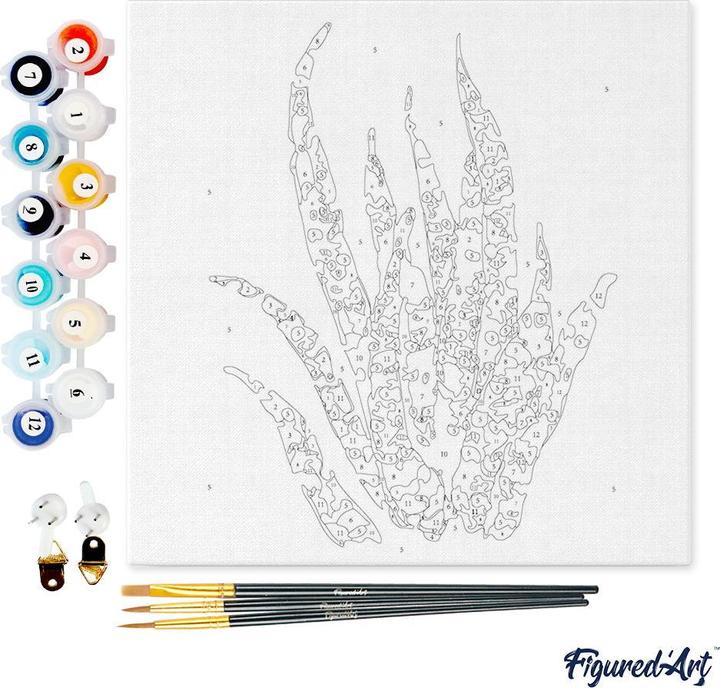 Image du produit Figured'Art Mini Peinture par Numéros avec Cadre - Plante grasse