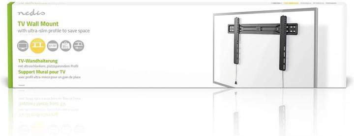 Actual product image Nedis Fixed TV wall mount - 37-70" - Max. 35 kg - Ultra slim - Automatic spring reverse (Wall, 70", 35 kg)