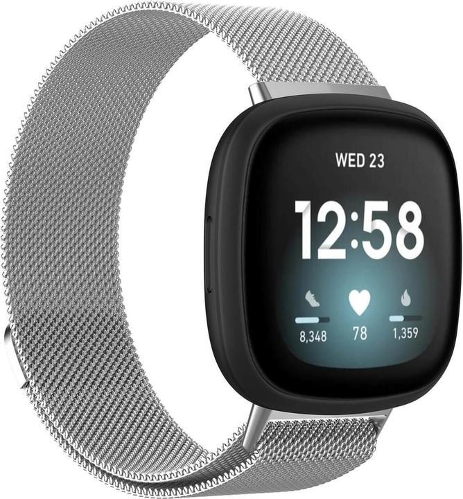 Cover-Discount Fitbit Versa / Sense - Milanese bracelet silver (Stainless steel)
