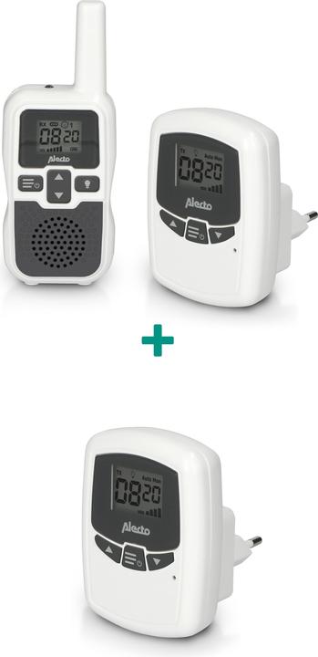Alecto Baby DBX-80 - Baby monitor with a range of up to 3,000 metres, white/anthracite (Baby Monitor Audio, 3000 m)