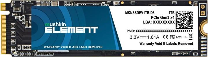 Image du produit Mushkin SSD Element M.2 1TB PCIe Gen3x4 NVME (1000 Go, M.2 2280)
