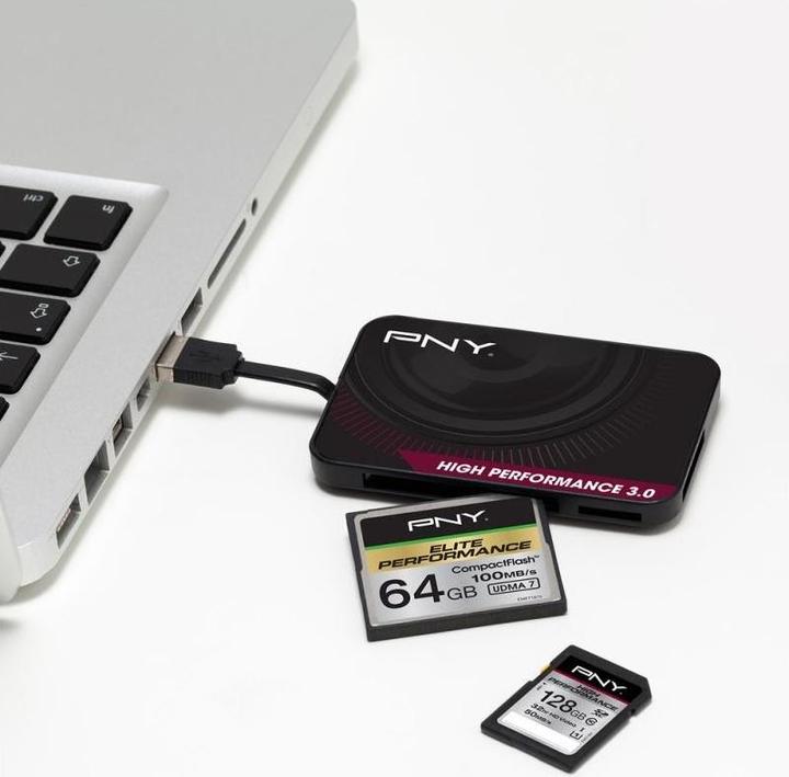 Image du produit PNY Lecteur de cartes Flash Formats 3.0 haute performance (USB 3.0)