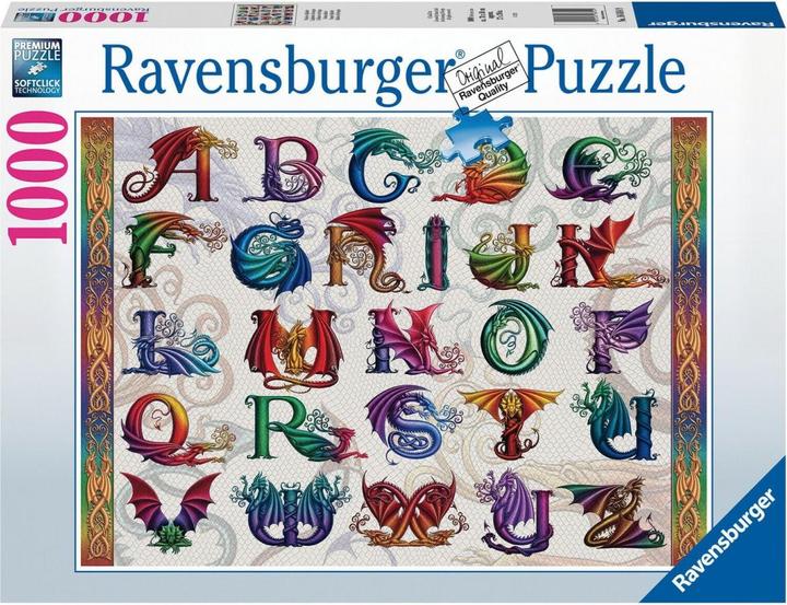 Produktbild Ravensburger Dragon Alphabet Jigsaw puzzle 1000 pc(s) Art (1000 Teile)