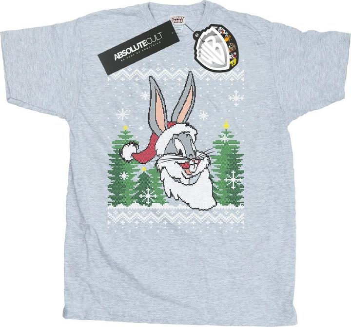 Looney Tunes Bugs Bunny Christmas Fair Isle TShirt (XL)