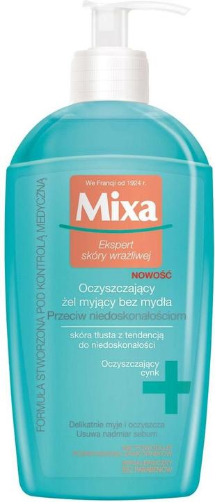 Mixa Expert Scores Sensitive Cleansing Washing Gel Without Soap Against Imperfections To Score (Gel, 200 ml)
