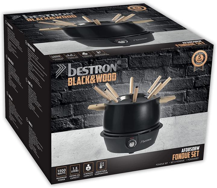 Produktbild Bestron Best Fondue Set AFD850BW 8 Personen bk 1500W