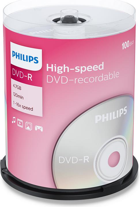 Actual product image Philips 1x10 DVD-R 4.7GB 16x SP (10 x)