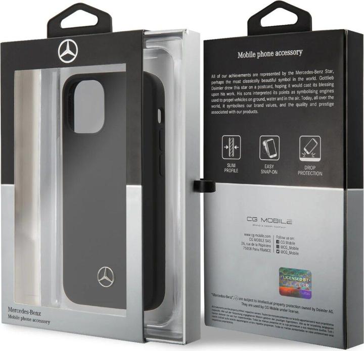 Produktbild Mercedes-Benz Silicone Line - Apple iPhone 12 mini 5.4 - Schwarz - Hard Cover - Original (Apple iPhone 12 mini)
