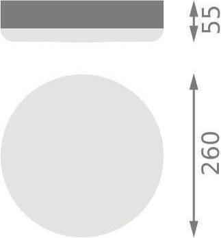 Produktbild Ledvance SURFACE SLIM Wand-/Deckenleuchte IK10 rund 260 26W 840 weiss IP65 (2730 lm)