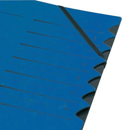 Produktbild Herlitz Ordnungsmappe easyorga, A4, Karton, 7 Fächer, blau Colorspan-Karton, 355 g-qm, innen schwarzer Manil (A4, 1 x)