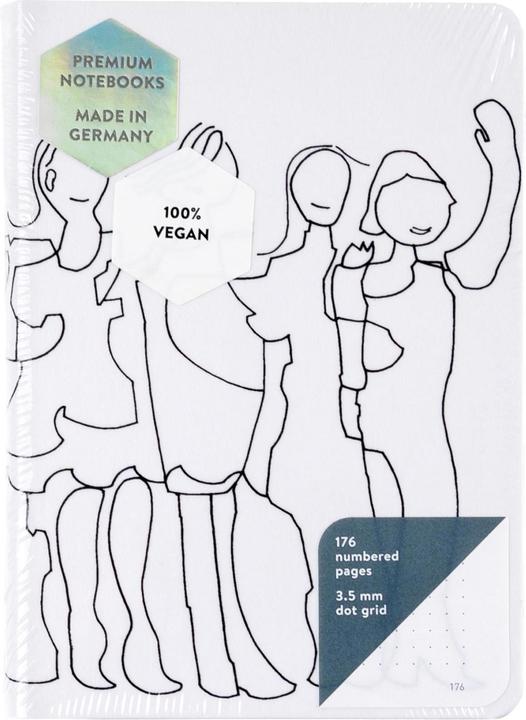 Actual product image Nuuna Notebook Graphic S Friends by Myriam B 15 x 10.8 cm, Dot (15 x 10.8 cm, Dotted, Soft cover)
