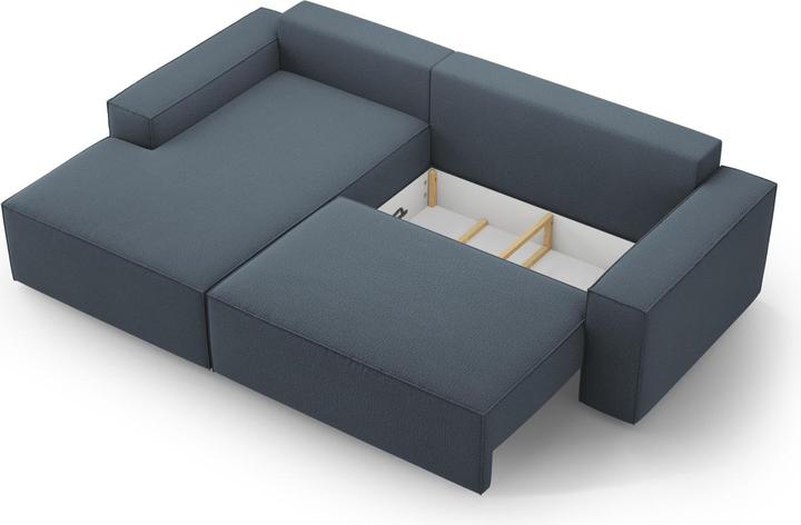 Actual product image Micadoni Left Corner Sofa With Bed Function And Box, "Jodie", 3 Seats, 246x151x86 Made in Europe (Corner sofa)
