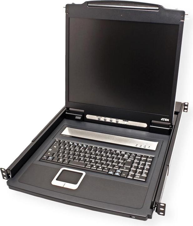 Produktbild Aten CL1000N UK Single Rail 19"-LCD-Konsole, 19" 1HE, UK-Layout (PS/2-USB, VGA)