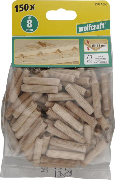 Produktbild wolfcraft wolfcraft 40 Langholzdübel Buche ø8x40mm (40 Stk.)