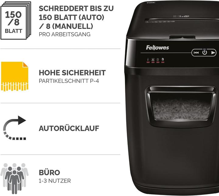 Actual product image Fellowes AutoMax 130C document shredder (Particle cut)