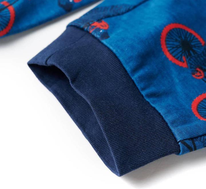 Produktbild VidaXL Kinderpyjama mit Langen Ärmeln Petrolblau 104,Material (104)