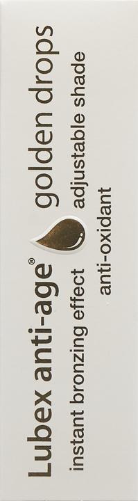Actual product image Lubex anti-age golden drops Tb 30 ml (Self tanning foam, 30 ml)