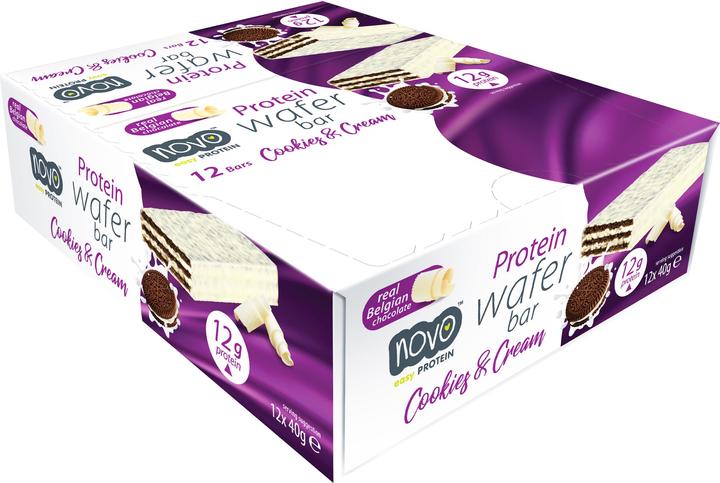 Actual product image Novo Protein Wafer Bar (Cookies & Cream, 1 pcs., 605 g)
