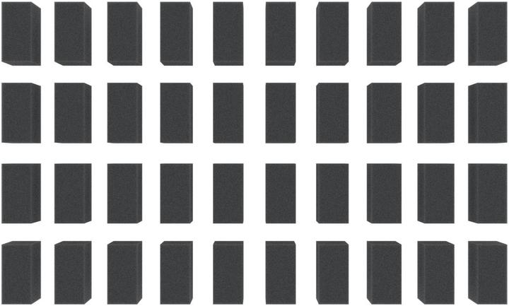 Produktbild Feldherr HS025A001 - 40 Distanzstücke / Schaumstoffquader / Schaumstoffblöcke 30 mm x 25 mm x 15 mm (Schaumstoff)