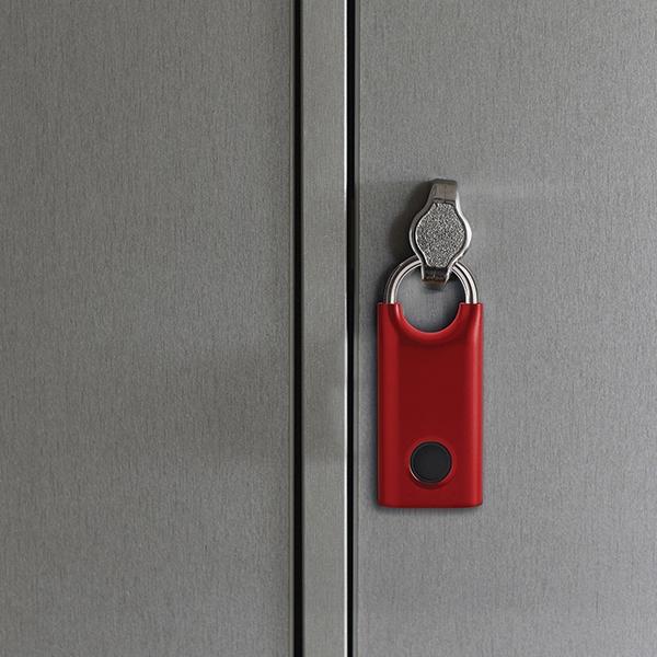 Actual product image Lexon Nomaday Kłódka na odcisk palca ciemnoczerwony/dark red LL128DR